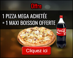 1 PIZZA SENIOR ACHETEE = 1 BOISSON 33CL OFFERTE